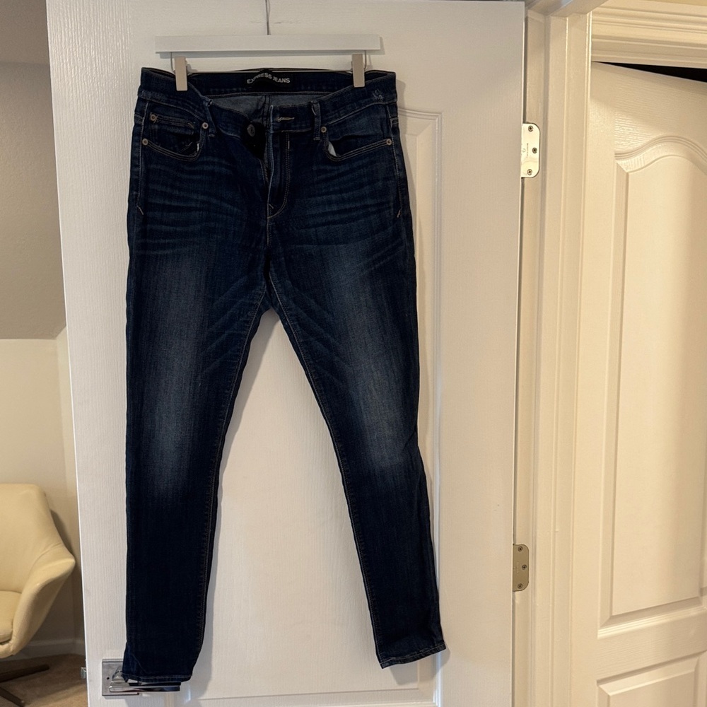 Express Dark Blue Skinny Jeans